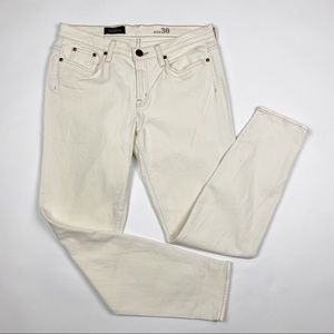 J. CREW Toothpick Ivory Denim Skinny Jeans